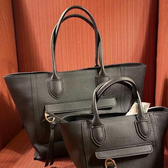 Longchamp MAILBOX Top handle tote large (Black Leather) - Picture 5 of 8